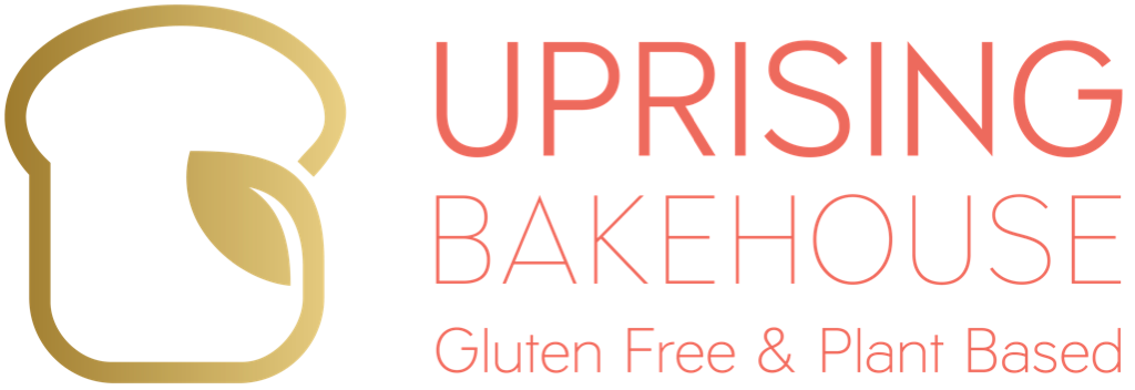 Uprising Bakehouse Logo with Gluten Free & Plant Based Tagline